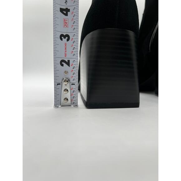 AQUA COLLEGE WOMENS TORI WATERPROOF TALL SUEDE CLASSIC BOOT BLACK 10M NEW - Picture 6 of 10